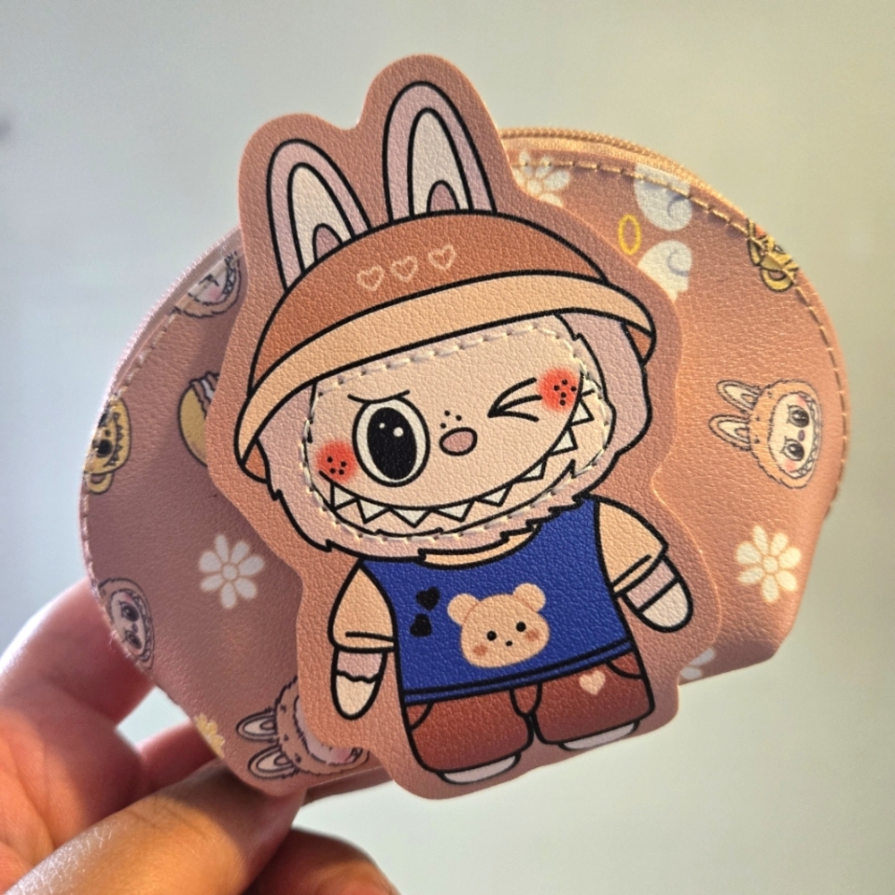 Cute Brown Labubu Coin Purse